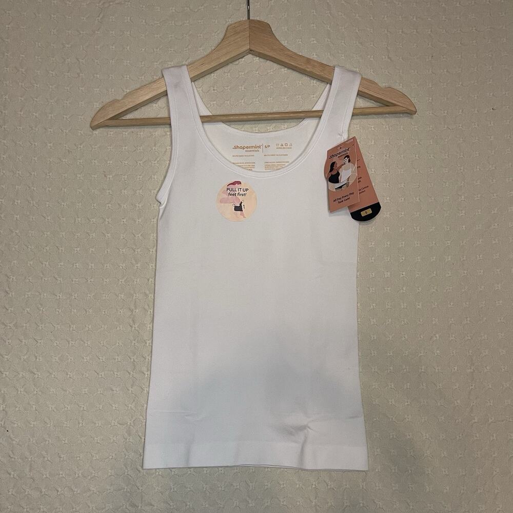 Shapermint Essentials Shaper Cami Womens Small White Tank Top Shaping